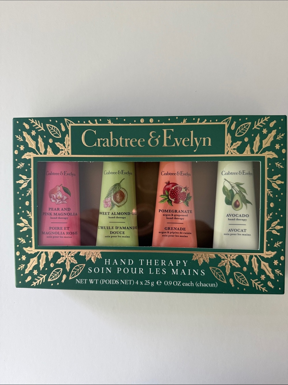 Crabtree & Evelyn Hand Therapy Set- Four 0.9 ounce tubes